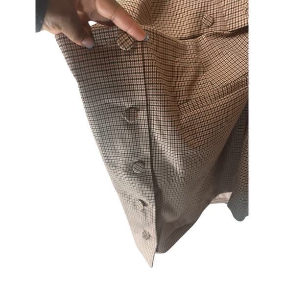 New with Tags Eloquii Plus Brown Houndstooth Open Front Blazer Dress Size 30 - Picture 7 of 15